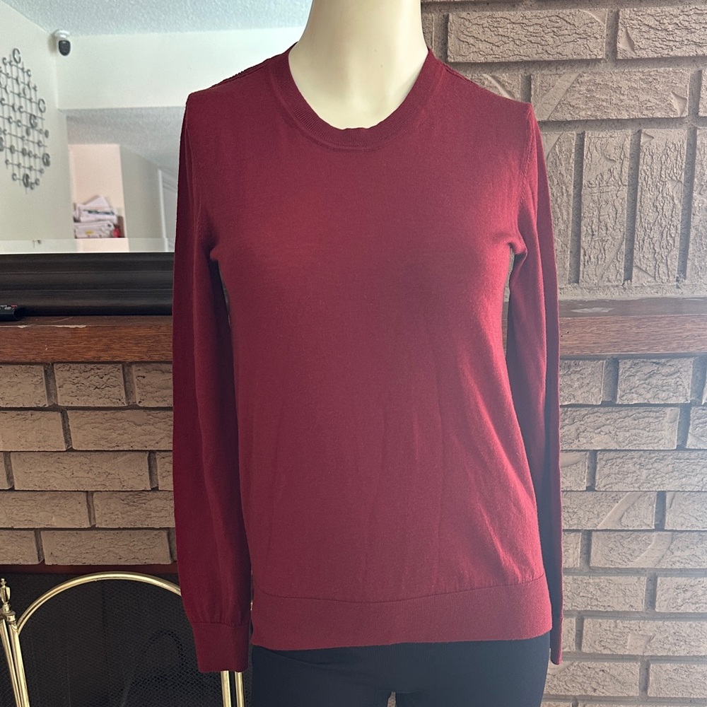Faconnable 100% Laine Crimson Knit Top